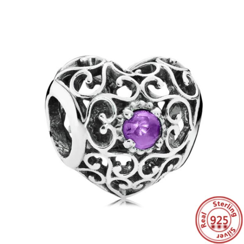Authentic Fit Original Pantaro Charm Bracelet DIY Zircon 925 Sterling Copper Openwork Heart Shaped Infinite Love Mom Fine Beads