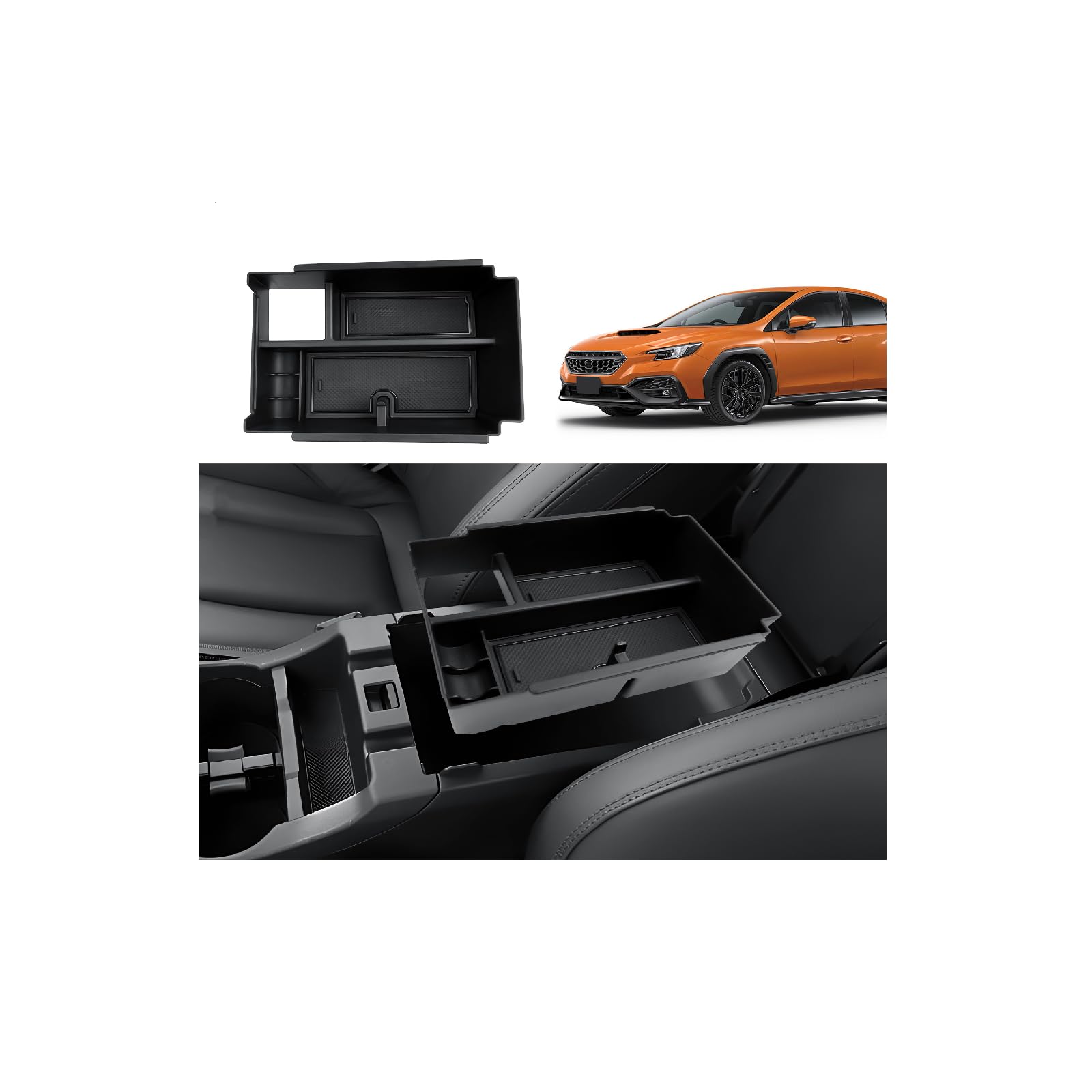 

ECOZEN Console Box for Subaru WRX S4 2nd WRX S4 Console Small Item Storage Center Car Storage Storage ABS Car Interior Parts (VB Series, Generation) -