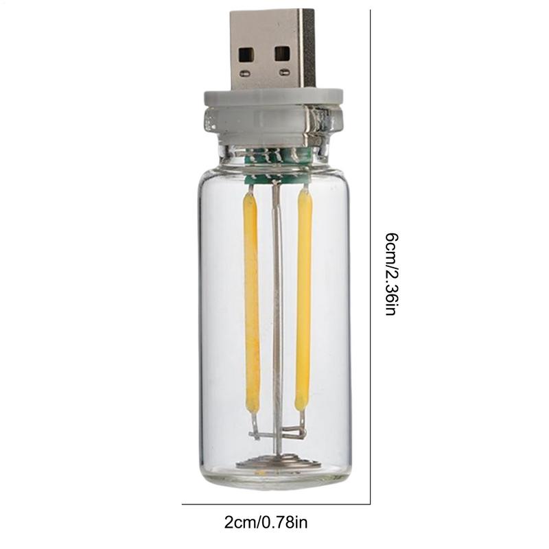 Retro USB LED Car Interior Atmosphere Filament Touch Dimming Bulb Automotive Interface Charging Night Lights