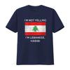Mens I M Not Yelling Lebanese Habibi Lebanon Flag Round Neck T Shirt Black 2X Large Vintage Washed Versatile Comfortable