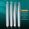 Eyebrow Tweezers Set 1/4 Pcs Stainless Steel Eyebrow Forceps Professional Beauty Tool Set For Facial Hair Inward Growing