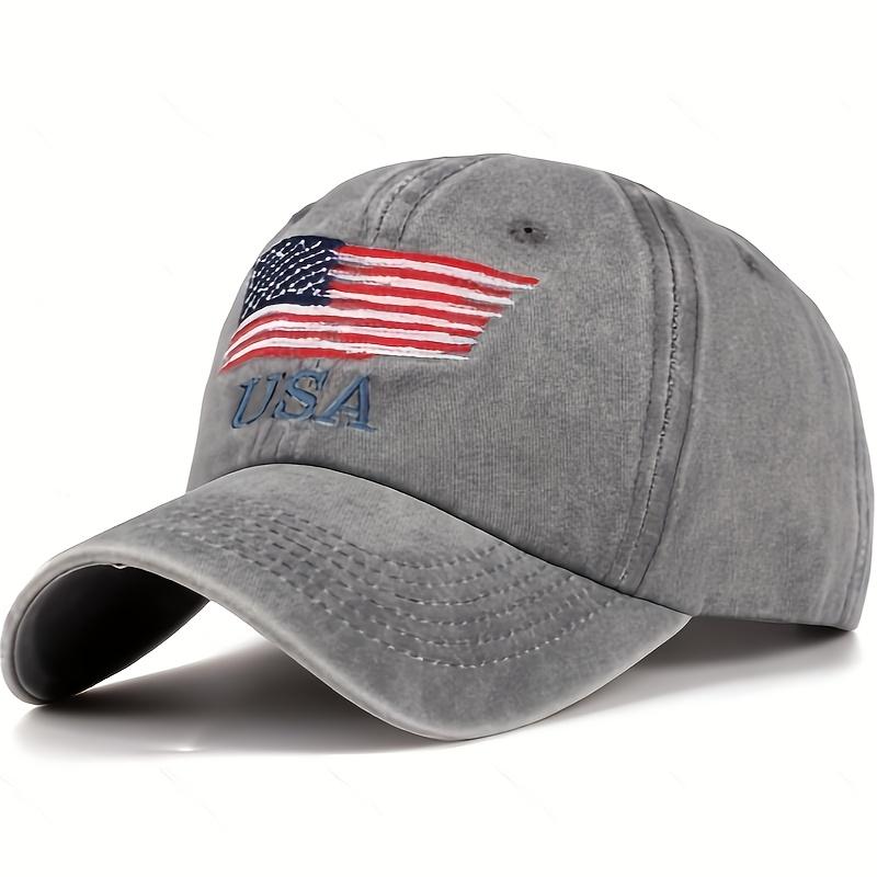 UnisexS Trendy Versatile Baseball Cap American Flag Retro Design ValentineS Day Gift Breathable Comfortable Outdoor Sports Casual