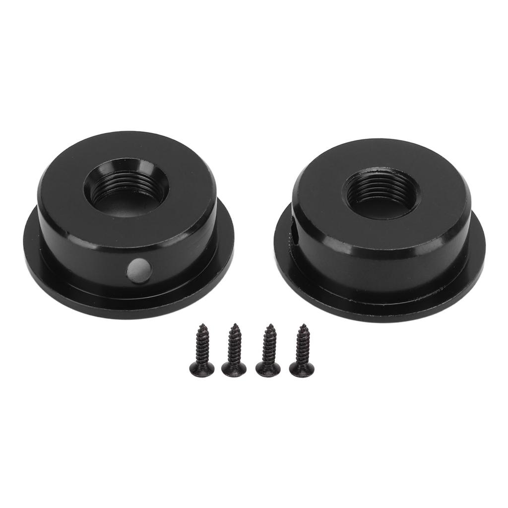 2PCS TL Electric Guitar Jack Cover Round Metal Electrosocket Plate with Mounting Screws
