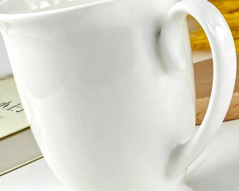 300 ml. jednobarevný bílý porcelánový hrnek na kávu, porcelánový hrnek na čaj, keramický hrnek na kávu, taza cafe šálek na čaj, termo hrnek, hrnek pro pár