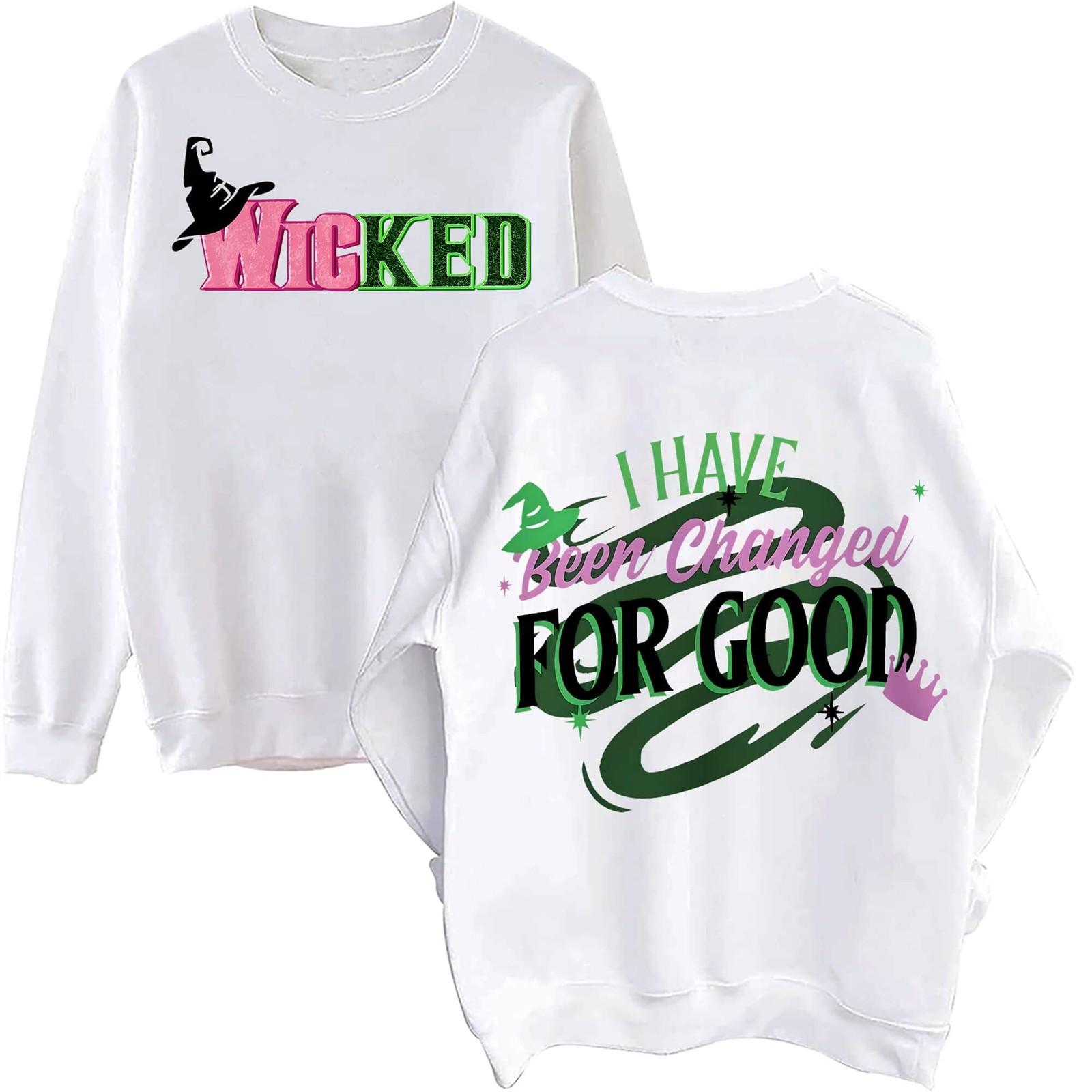 

Женская мода повседневная толстовка с круглым вырезом и длинным рукавом с принтом ведьмы XL