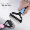 Dog Deshedding Brush Professional Pet Hair Knot Remover Non-slip Handle Grooming Tool for All Breeds Home & Salon Use