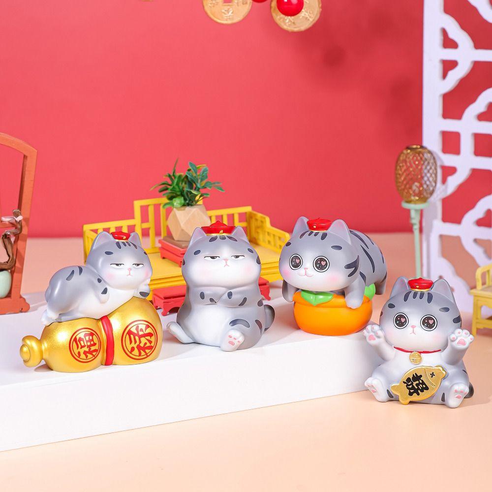 Supremo Cat Mini Resin Doll Funny Cartoon Cat Ornaments Supremo Cat Ornament Dollhouse Decoration