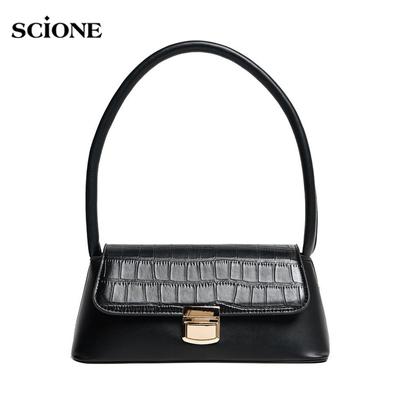 Retro Bag Underarm Shoulder Bag 2020 Fashion Portable Female Leather Pattern Underarm Bag