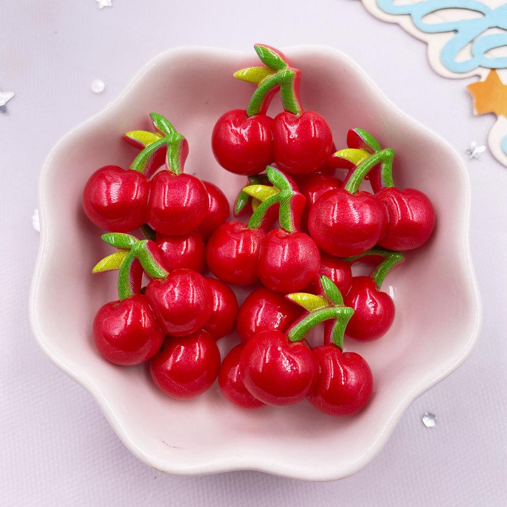 10pcs Colorful Resin Rainbow Love Lollipop Flower Fruit Vegetable Fruit Figurines Flat back Scrapbook DIY Jewellery Decor Crafts