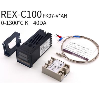 Rex-C100 Digital Lcd Pid Temperature Controller Set+ K Thermocouple+ Max.40A Ssr