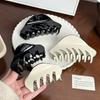 Premium Acetate Hair Claw Clip In Classic White And Black For Chic Everyday Hairdos