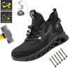Men Work Safety Boots Steel Toe Work Shoes Indestructible Anti-smash Anti-puncture Lightweight Protective Men Safety Footwear
