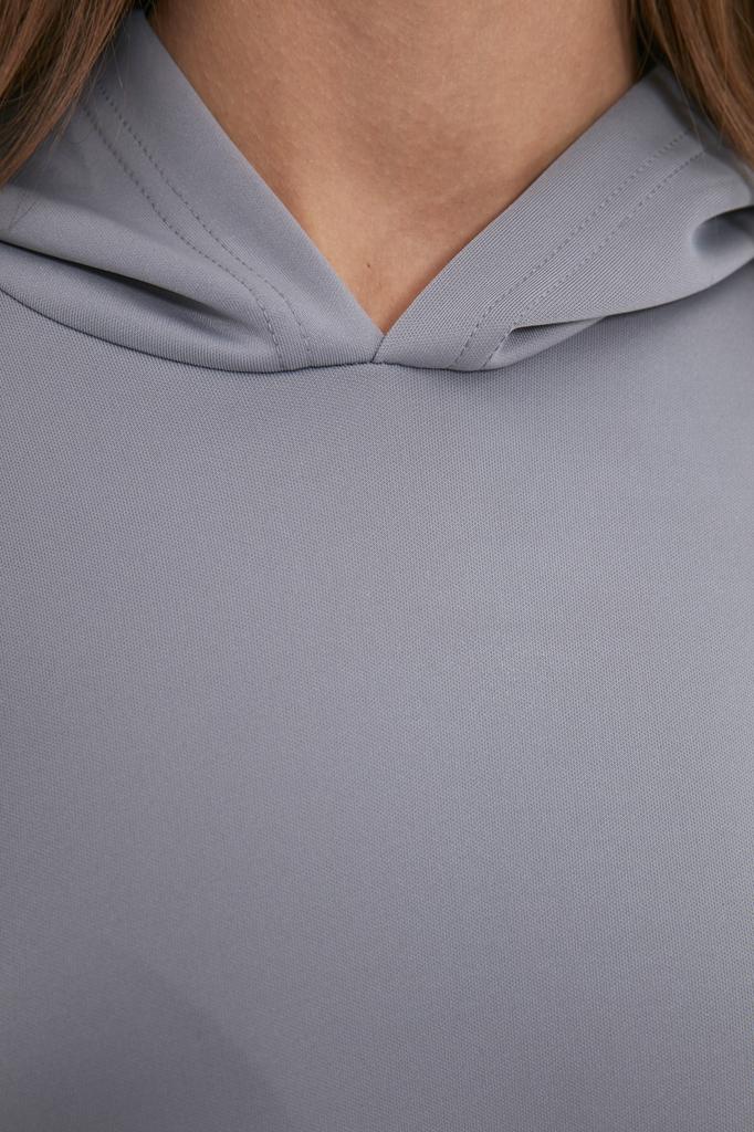 Women's Fashion New Hijab Sweatshirt Stone Hooded Pocketed Scuba Knitted Wide Fit Oversize Sweatshirt