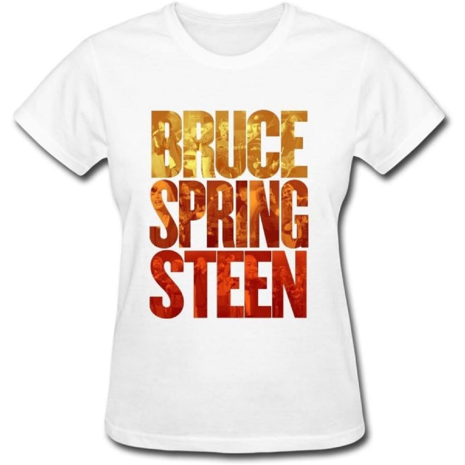 

JuDian Bruce Springsteen Singer Logo T shirt For Women XXXXXL білий