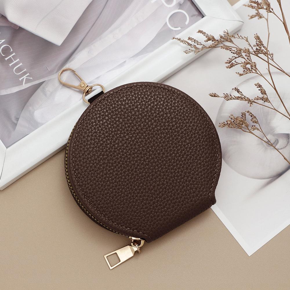 Korean INS Style Women's Round Mini Wallet and Makeup Coin Purse