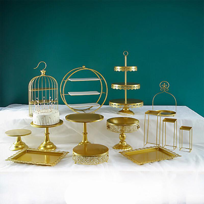 Набор из 14 предметов для европейского десертного стола и подставка для торта