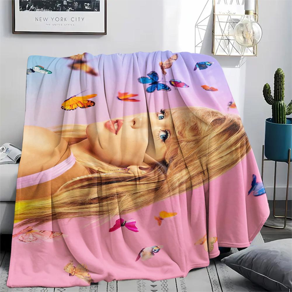 1 pièce Couverture en Flanelle Imprimé Taylor, Haute qualité Toutes Saisons, Décoration d'Intérieur, Chaleur et Confort, Parfait pour les Cadeaux de Noël