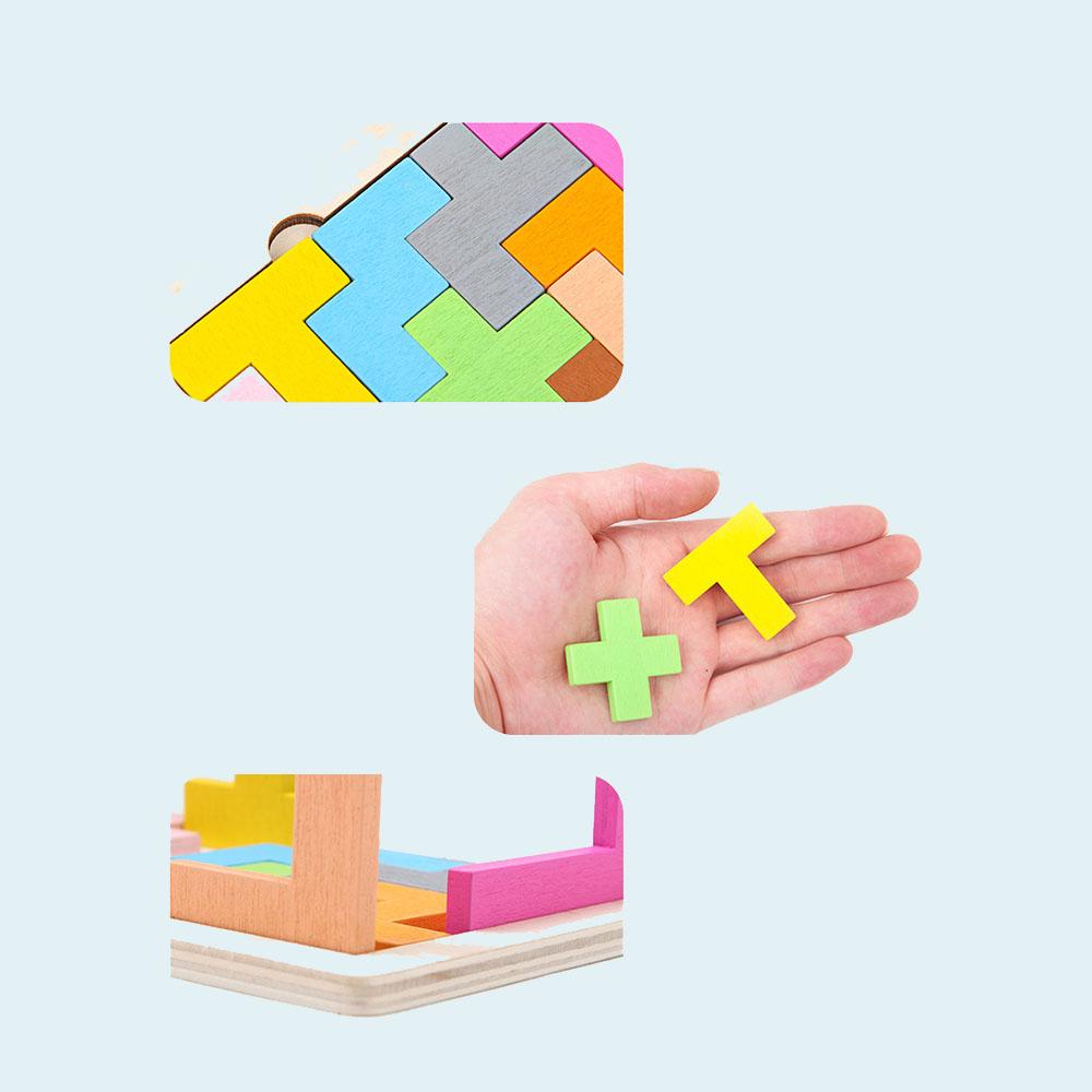 Holzwürfel-Puzzle-Bausteine, frühkindliche Bildung, geometrisches Puzzle, frühes Bildungsspielzeug