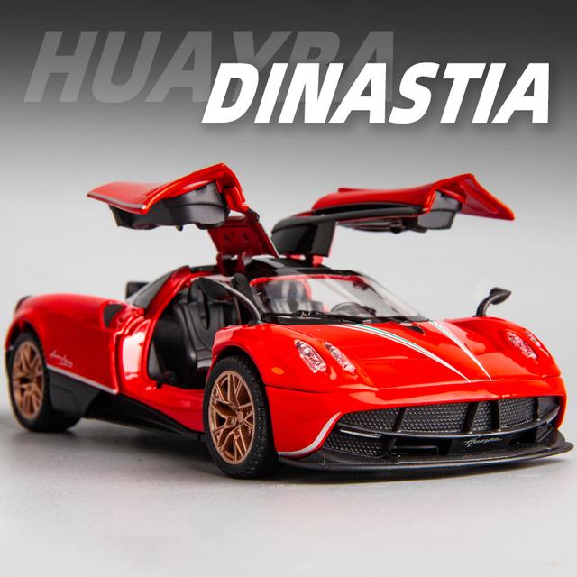 

1/32 Pagani Huayra Dinastia Alloy Sport Car Model Diecast Metal Toy Vehicles Model High Simulation With Sound Light Kids Gifts червоний