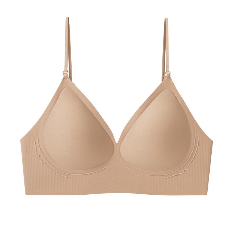 Thin shoulder straps, beautiful back underwear, women s deep V gathering, small breasts, large U backless bra, stable support, seamless invisible bra s [gathered, beautiful back, invisible] 70ab