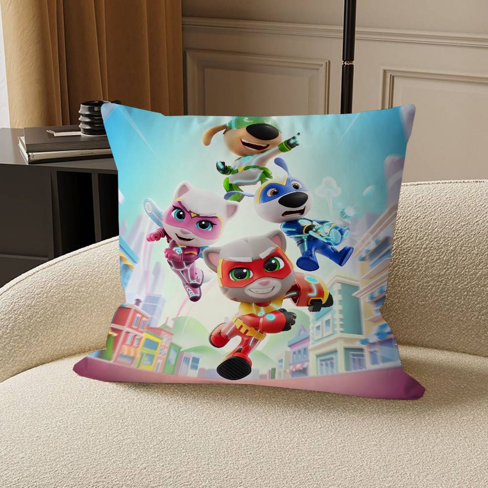 Talking Tom and Friends Cushion Cover Decorative Pillow Sofa Home Decor Case Pillow Cases
