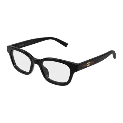 Gucci Optical Glasses [Available Prescriptions] Integrated Sheet 001 (black Frame/clear Lens) 49 Glasses Case (random Size and Color) + Glasses Cloth