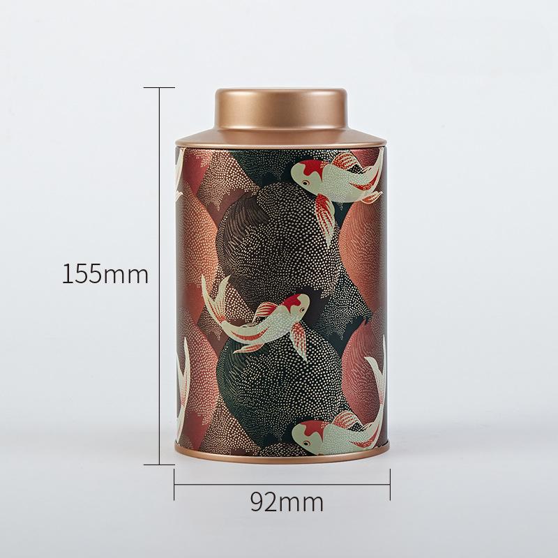 New Metal Tinplate Coffee Storage Round Tea Pot Jars Sugar Bowl Spices Condiment Pots Container with Sealed Lid Home Accessories