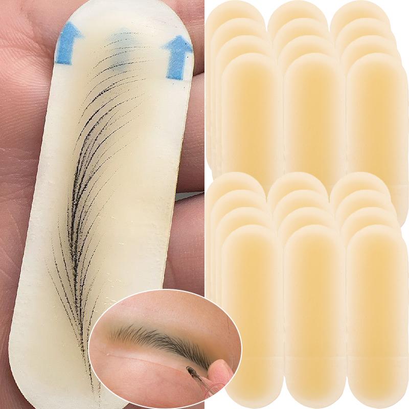 2-10pcs Silicone Tattoo Training Tools Eyebrow Skin Sticker Tattoo Eyebrow Protection Transfer Real Operation Practice Padding