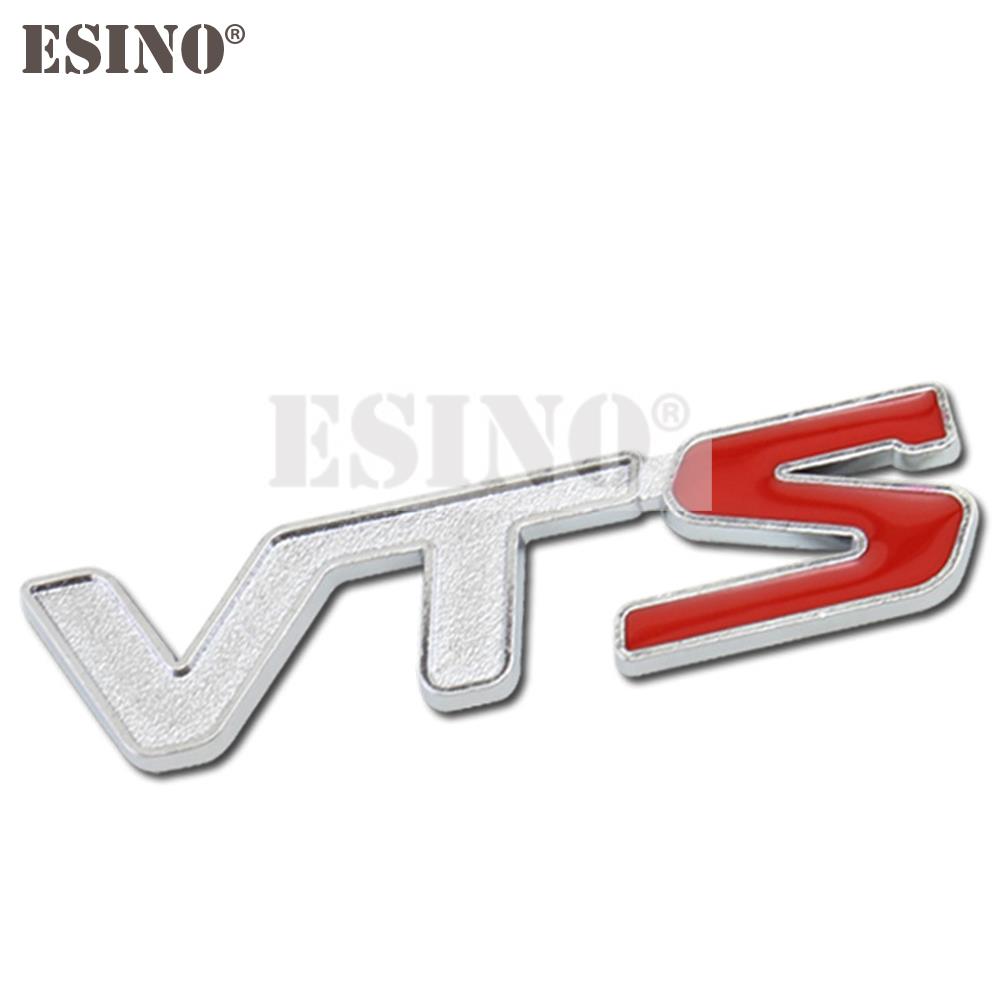 1Pc New VTS Car Styling 3D Metal Chrome Zinc Alloy Emblem Badge Sticker Decal Fender Emblem Auto Accessory for VTS C2 C4 C5 C-Qurate