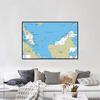 Mappa inglese Mappa Malesia Mappa stradale Pittura su tela Soggiorno Decorazione domestica Materiale scolastico per bambini