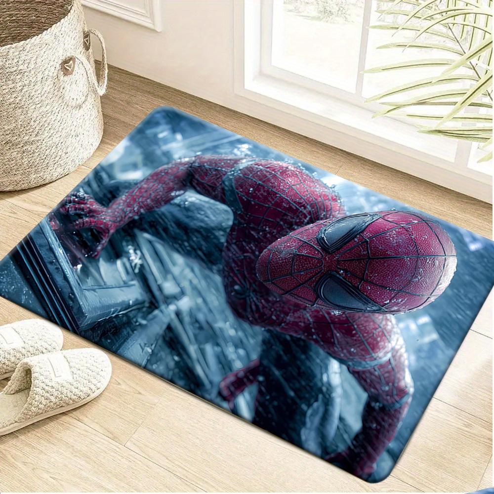 MARVEL Deadpool Themed Floor Mat Suitable for Kitchen, Hallway, Entryway Decor - Non-Slip Absorbent with Iconic Deadpool Hear