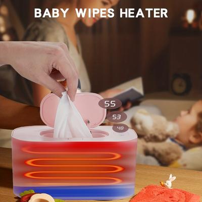 Babywärmer und Baby-Feuchttücher-Spender für Babys mit Digitalanzeige, einstellbaren Temperaturmodi, Neugeborenen-Essentials