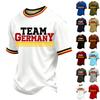 Men's Short Sleeve Crew Neck Lightweight Mesh Breathable T Shirt with TEAM GERMANY Football Print Quick Dry Casual Top