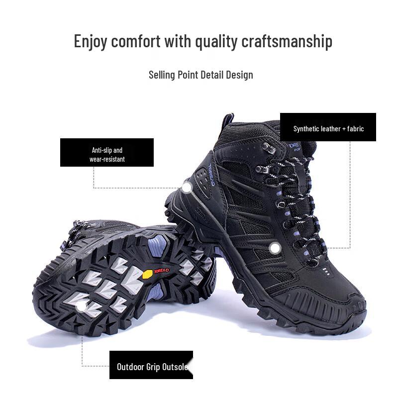 TOREAD Men's Winter Outdoor Hiking and Work Boots