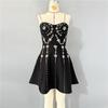 Skinny slim bandage dress hot-selling heavy industry hot diamond sleeveless tube top dress banquet party dress