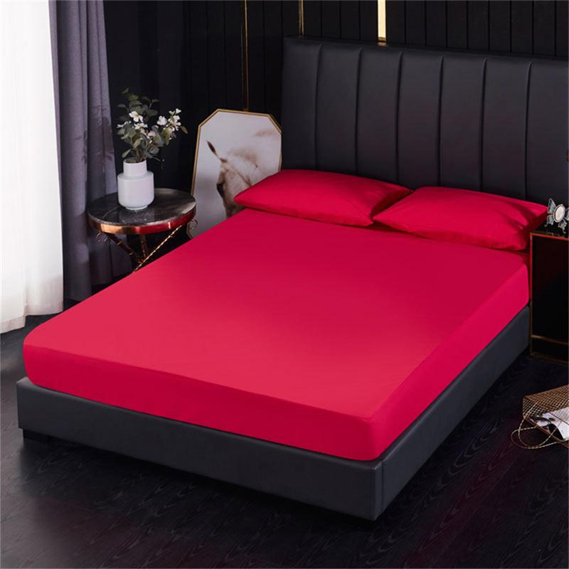 

Safe Waterproof Mattress Protector Soft Comfortable Breathable Solid Color Fitted Bedding Cover No Pillowcases Included 2 pillowcases
