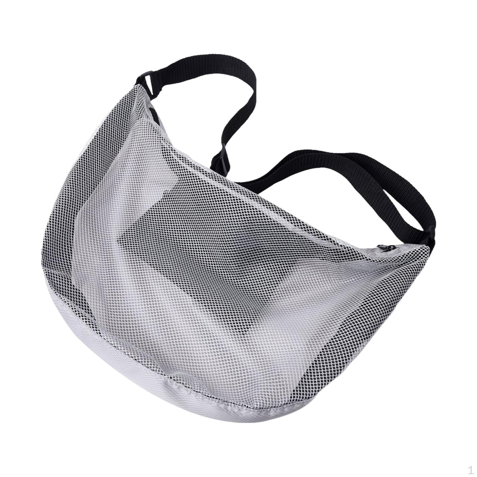 

Basketball Storage Carrier Bag with Net for Sports Activities Grey