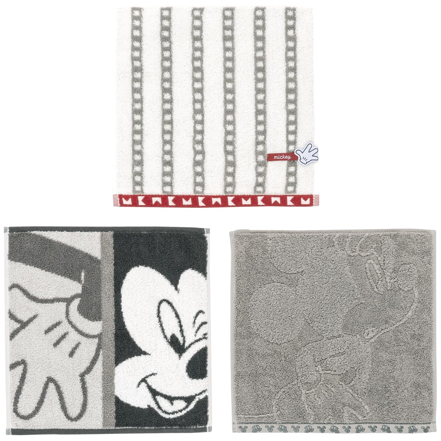 

Towel Laboratory Disney Mini Mickey Low Gift [Disney Characters] #modern Towels, Mouse, 3-Piece Set, Fluffy, Fast-Absorbent, 100% Cotton, Shedding,