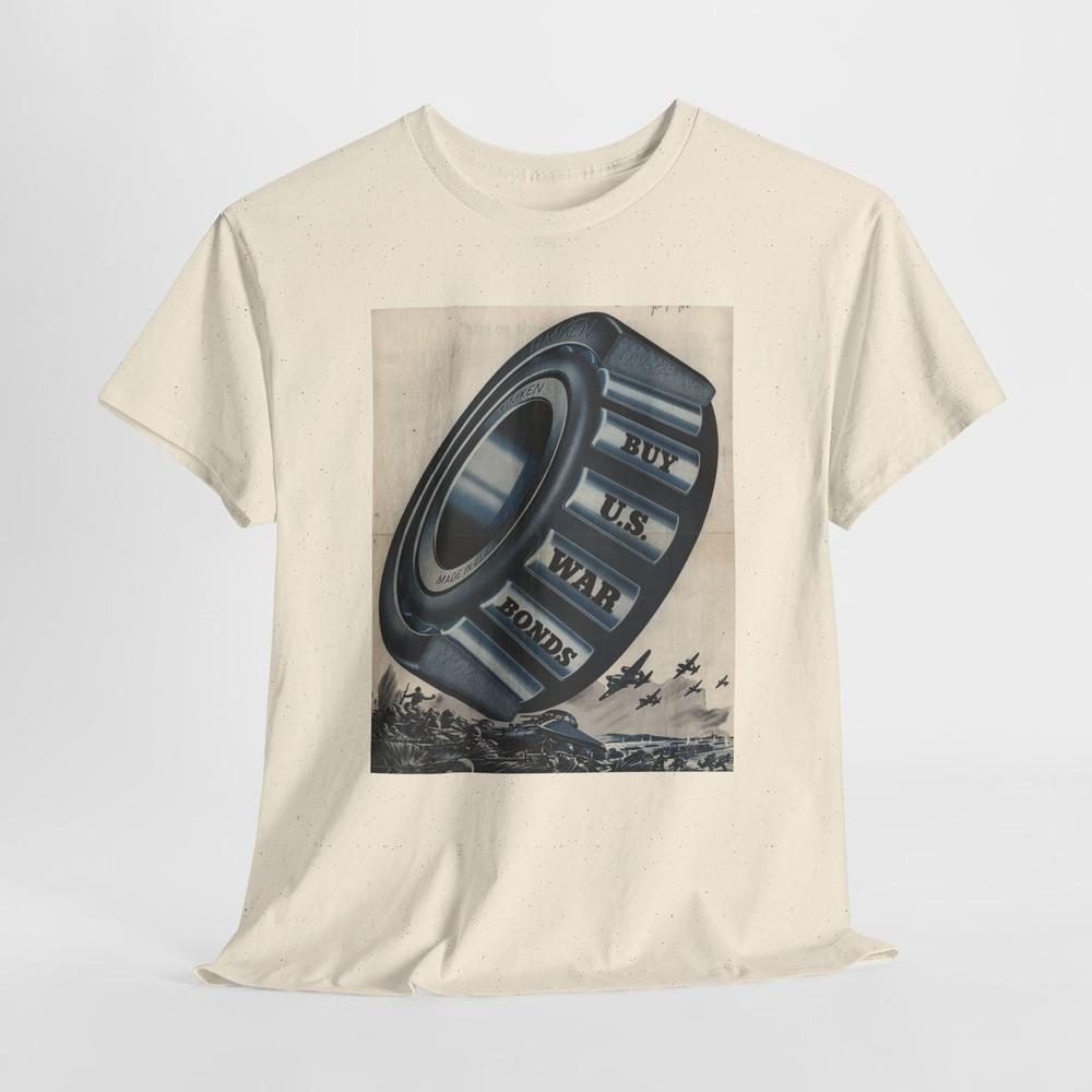 

Vintage World War 2 Timken Roller Bearing War Bonds Ad T-Shirt, Unisex T-shirt Tee L