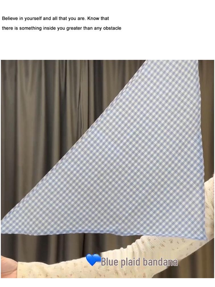 Women's Summer Silk Headscarf & Hair Tie - Pastoral French Seaside Style