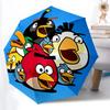 1 BUC Personaje Angry Birds Deschidere/Închidere Automată, Cadru Durabil cu 8 Nervuri Umbrelă Compactă de Călătorie pentru Bărbați și Femei S1222063