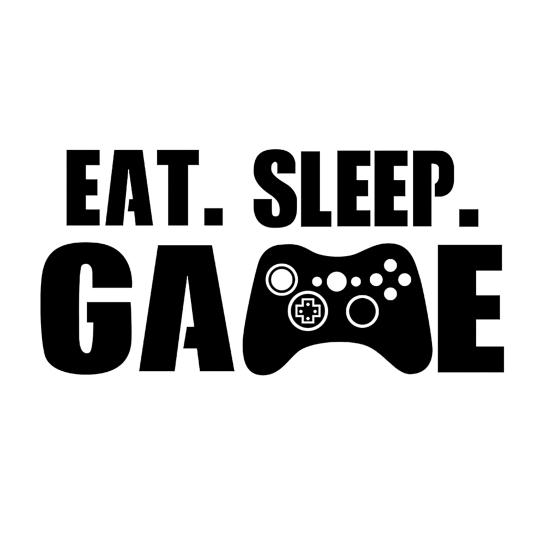 Glow In The Dark Eat Sleep Game Wall Decal, Luminous Gamer Boy Wall Stickers, Video Game Decor, Gaming Controller Decals