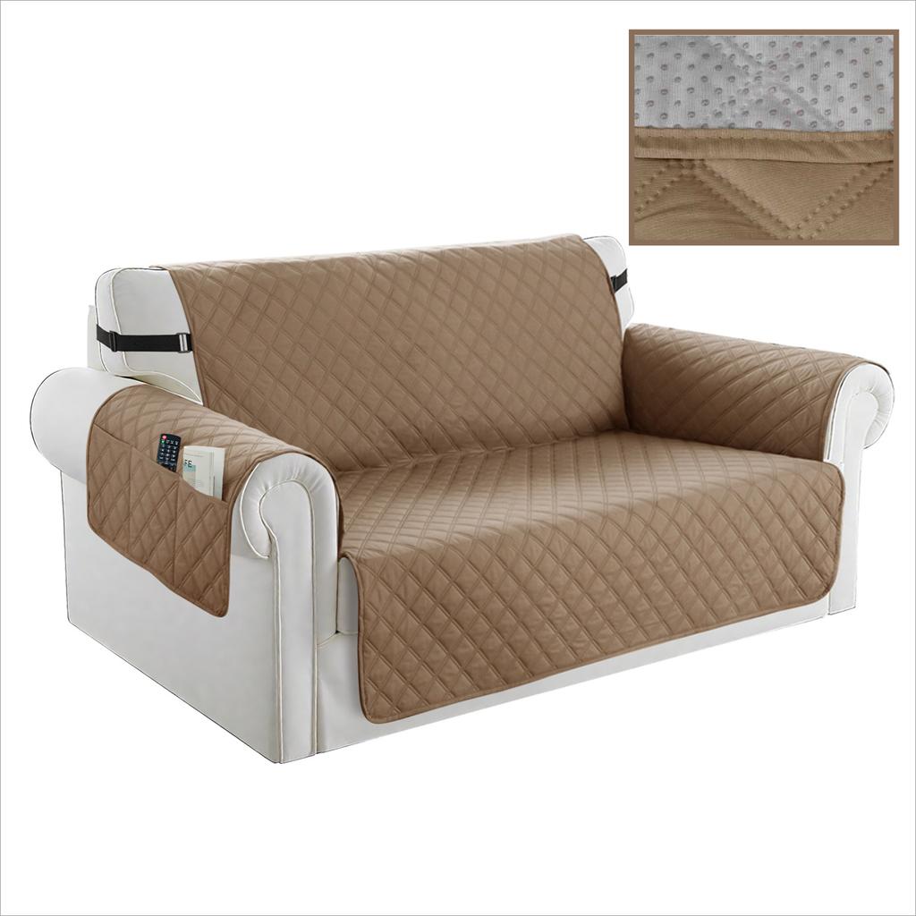 100%Waterproof Couch Cover 1/2/3/4 Seater Non-slip Slipcovers Sofa Cover Furniture Protector with Elastic Straps for Pet Cat Dog