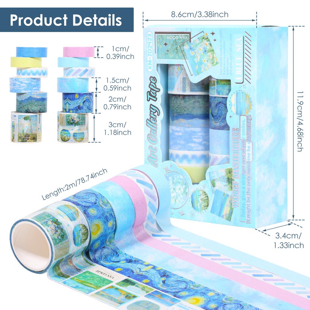12Rolls Cute Washi Tapes Japanese Adhesive Decorative Masking Tape Scrapbook Stationery Stickers School Supplies DIY Craft Decor