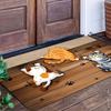 Cute cartoon cat welcome doormat. Non-slip, water-absorbing, strong and durable