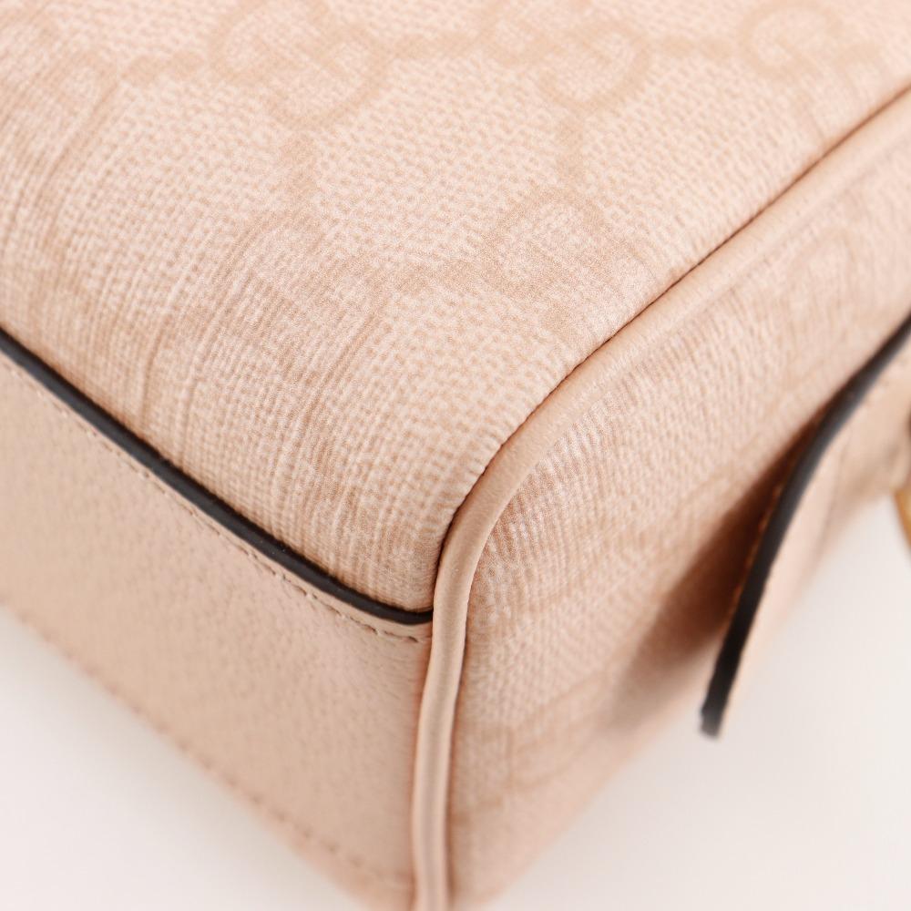 Gucci Ophidia Super Mini Bag Handbag 781490 FAD03 6241 2WAYShoulder Dusty Pink GG Supreme Canvas Women Used