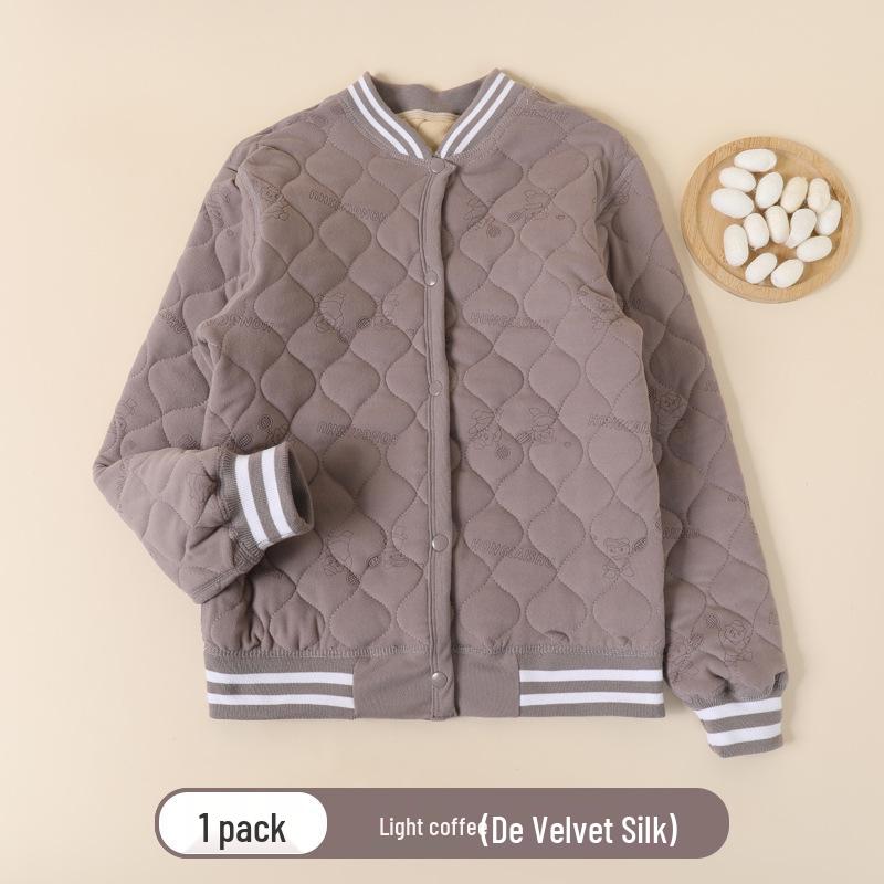 Winter-Schuluniform für Kinder: Warme gesteppte Baumwolljacke für Jungen (Sekundarstufe I und II) - Hauskleidung Top