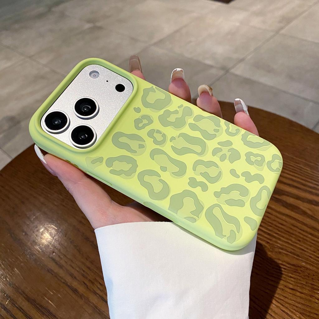 Liquid Silicone Leopard Print Soft Case For Apple iPhone 17 Air 16Pro 15 14Plus 13 Pro Max 16ProMax Protection Cover Shockproof Aesthetic Funda