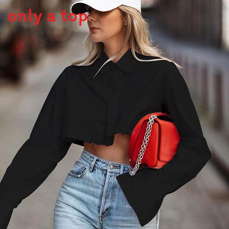 Punk Style Short Sleeve Shirt With Solid Color For Streetwear Fashion
