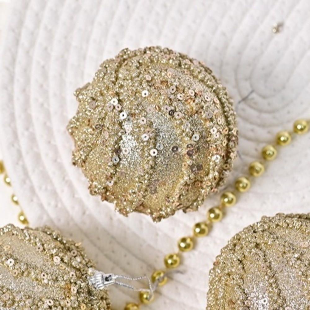 Champagne Christmas Spheres Pendant Foam Xmas Balls Pendant Festive Party Decor